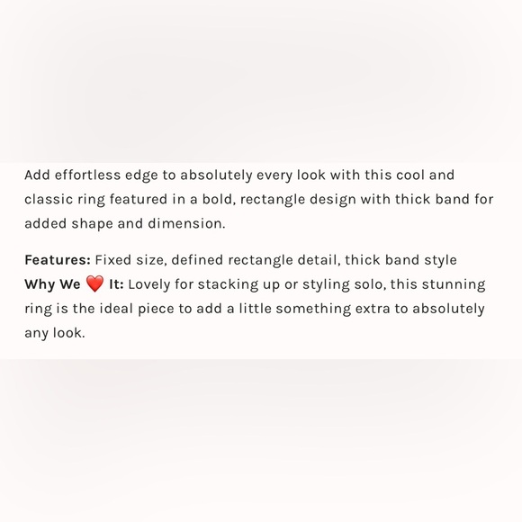 Free People Bold Rectangle Ring - Gold - Picture 5 of 11